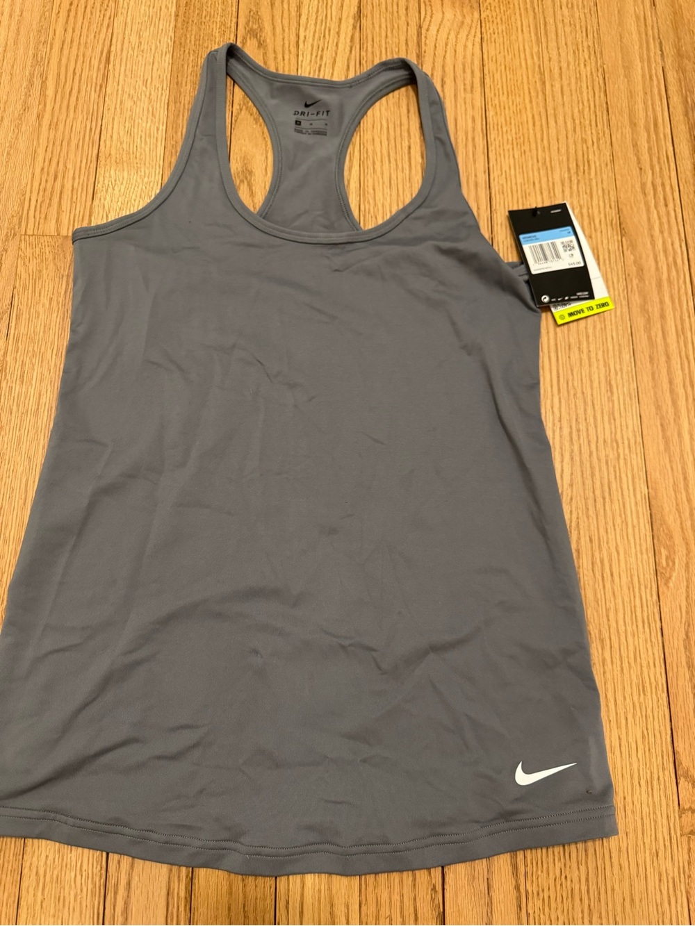 Nike Maternity Gray Dri-FIT Racerback Tank Top